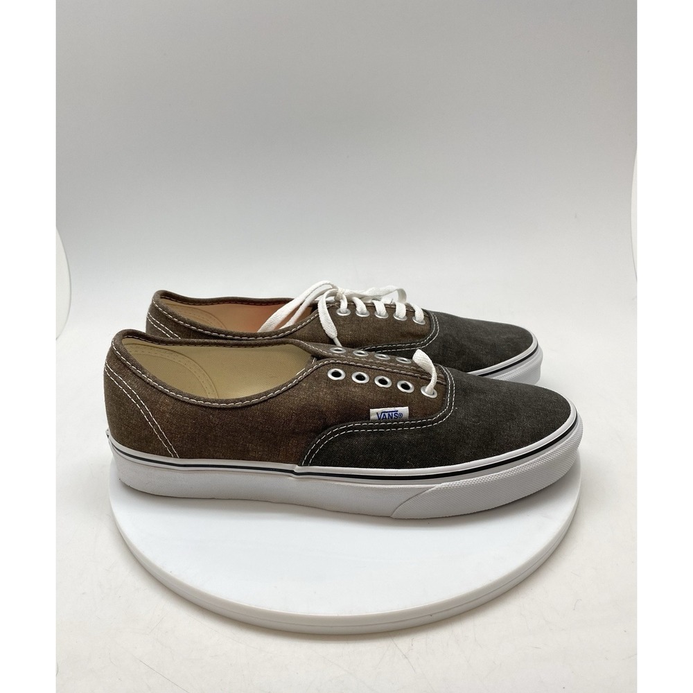 Vans Authentic Mens 9 Brown Athletic Skateboard Canvas TB4R Shoes Sneakers